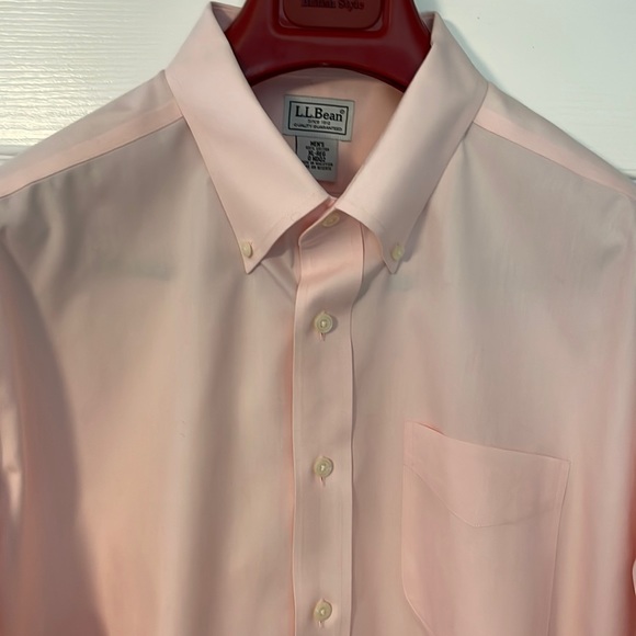 L.L. Bean Size: XL Classic Fit Dress Shirt Button Down Cotton Color: Pink - Picture 1 of 5